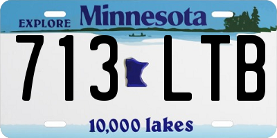 MN license plate 713LTB