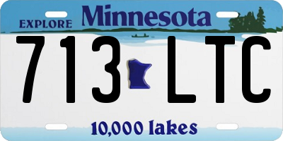 MN license plate 713LTC