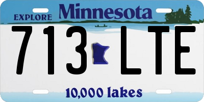 MN license plate 713LTE