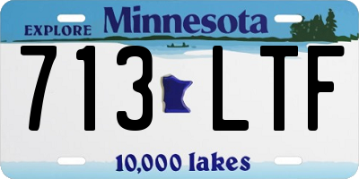MN license plate 713LTF