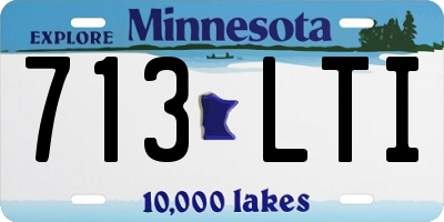MN license plate 713LTI