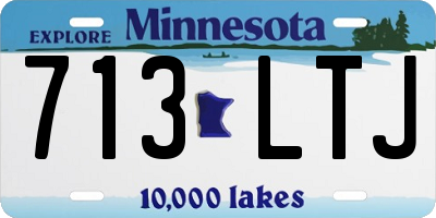 MN license plate 713LTJ