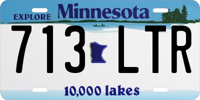 MN license plate 713LTR