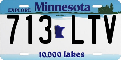 MN license plate 713LTV