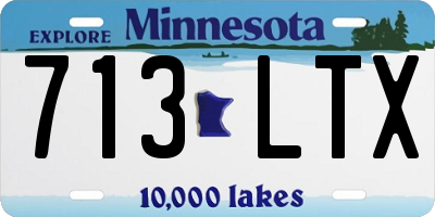 MN license plate 713LTX