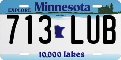 MN license plate 713LUB