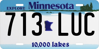MN license plate 713LUC