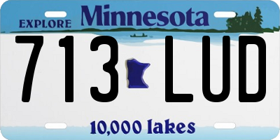 MN license plate 713LUD