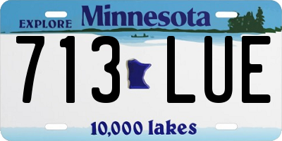 MN license plate 713LUE