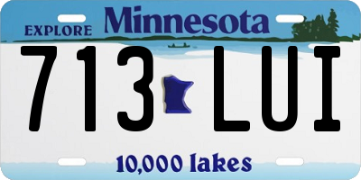 MN license plate 713LUI