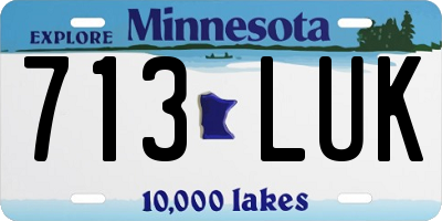 MN license plate 713LUK