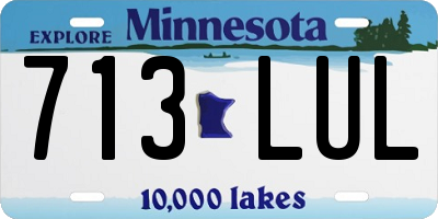 MN license plate 713LUL