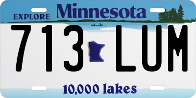 MN license plate 713LUM