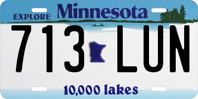 MN license plate 713LUN