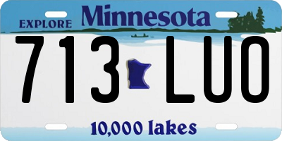 MN license plate 713LUO