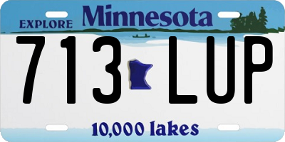 MN license plate 713LUP