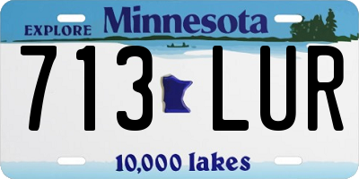 MN license plate 713LUR