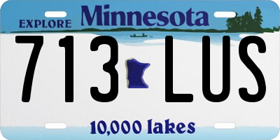 MN license plate 713LUS