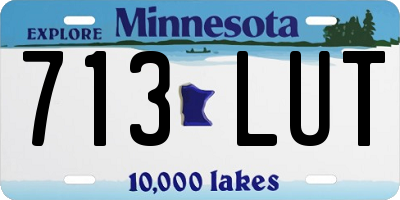 MN license plate 713LUT