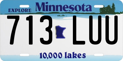 MN license plate 713LUU