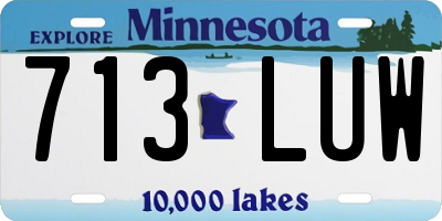 MN license plate 713LUW