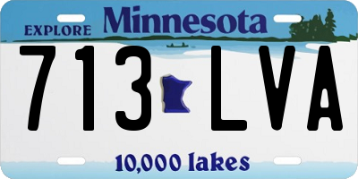 MN license plate 713LVA