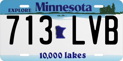 MN license plate 713LVB