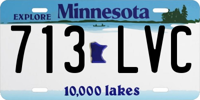 MN license plate 713LVC