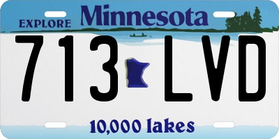 MN license plate 713LVD