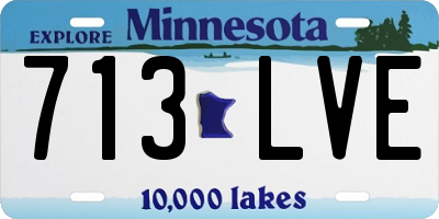 MN license plate 713LVE
