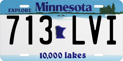 MN license plate 713LVI
