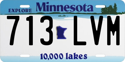 MN license plate 713LVM