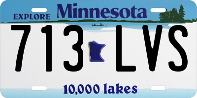 MN license plate 713LVS