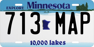MN license plate 713MAP