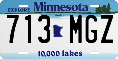 MN license plate 713MGZ