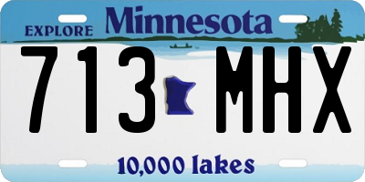 MN license plate 713MHX