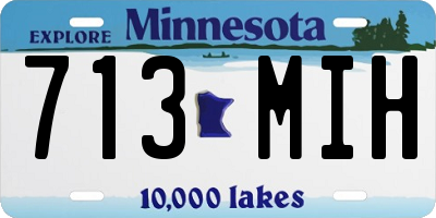 MN license plate 713MIH