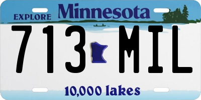 MN license plate 713MIL