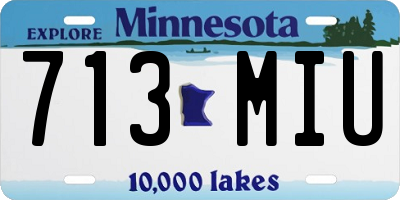 MN license plate 713MIU