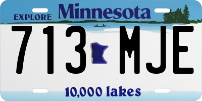 MN license plate 713MJE