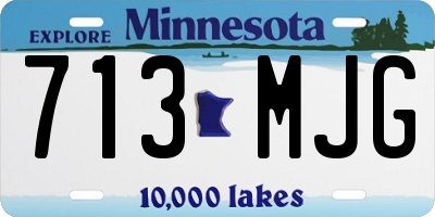MN license plate 713MJG