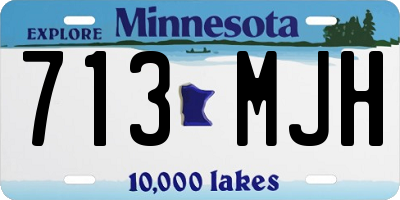 MN license plate 713MJH