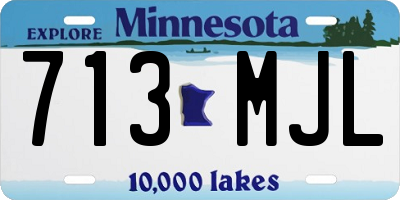 MN license plate 713MJL