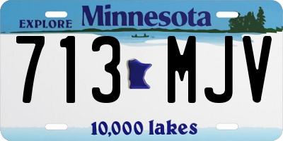 MN license plate 713MJV