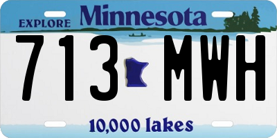 MN license plate 713MWH