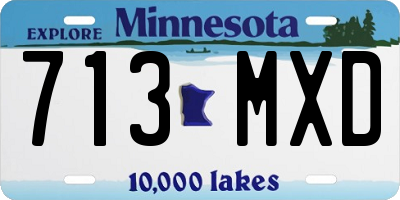 MN license plate 713MXD