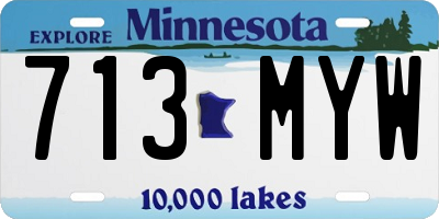 MN license plate 713MYW