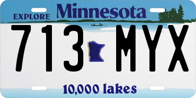 MN license plate 713MYX