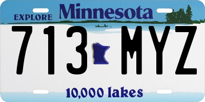 MN license plate 713MYZ
