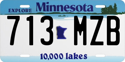MN license plate 713MZB